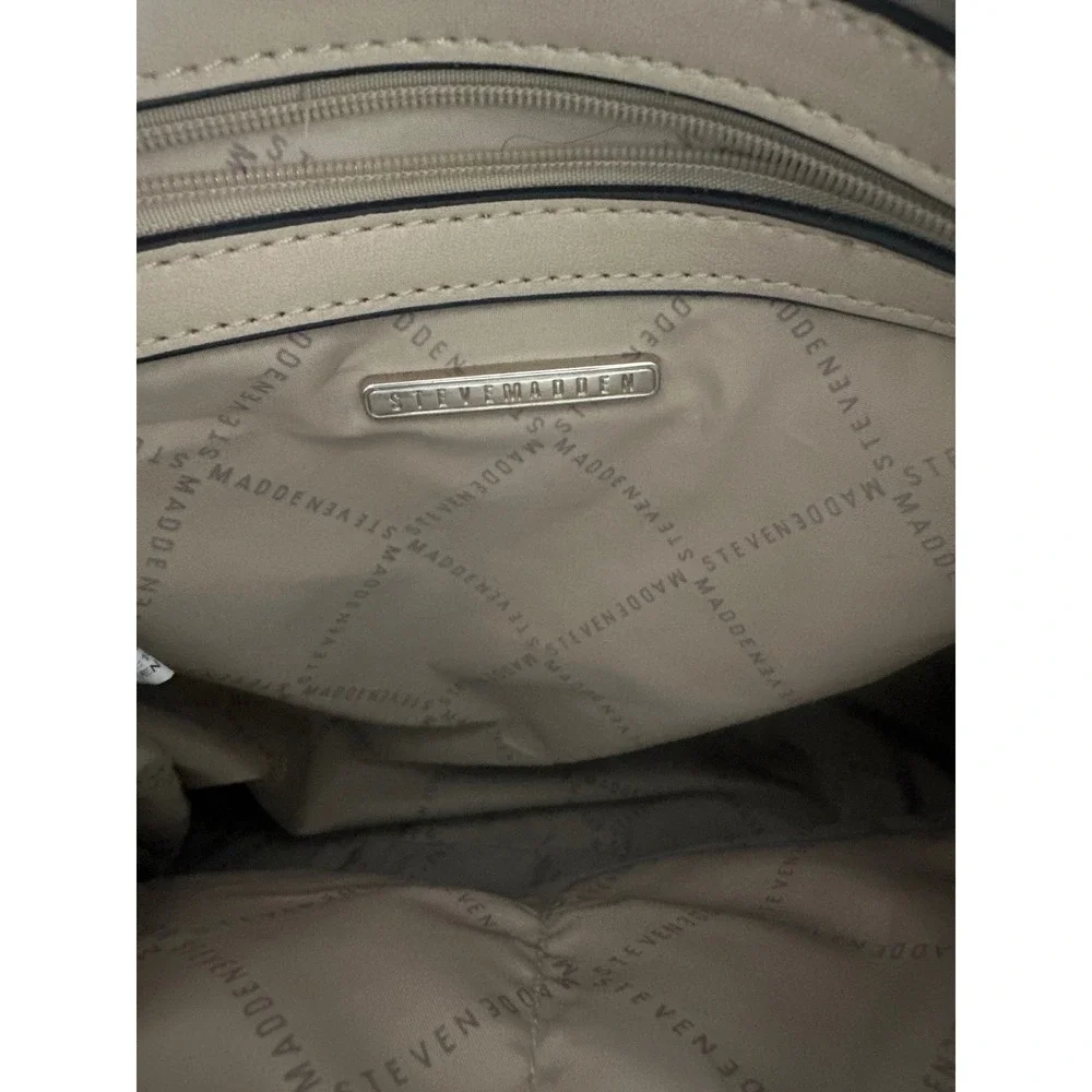Steve‎ Madden Monogram  Bjeanee Crossbody Bag Blue Grey Silver Hardware